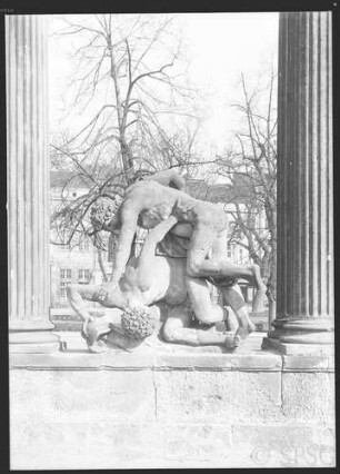 Potsdam, Stadtschloss, Kolonnade, Ringergruppe, Vorderansicht.