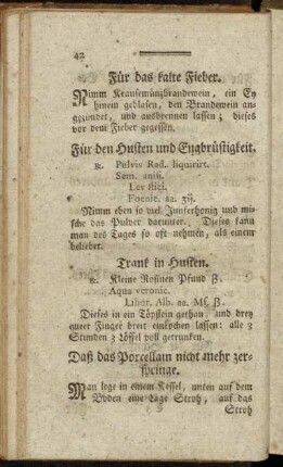 Für den Husten un Engbrüstigkeit
