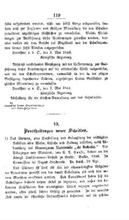 Beurtheilungen neuer Schriften