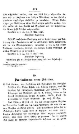 Beurtheilungen neuer Schriften