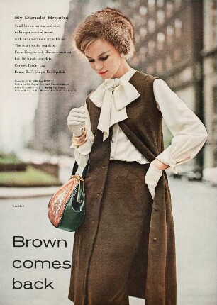 Modeaufnahme, Modell Ann Klem, Tearsheet (Mademoiselle)