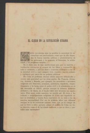El Clero en la Revolución Cubana