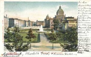 Leipzig: Reichsgericht mit Schmuckplatz