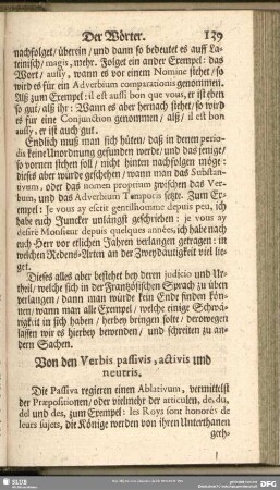 Von den Verbis passivis, activis und neutris