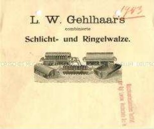 L. W. Gehlhaars combinierte Schlicht- und Ringelwalze.