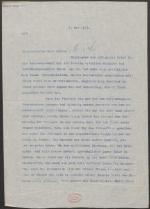 Brief an Max Bruch : 02.05.1913