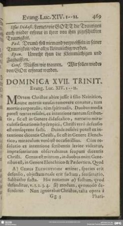 Dominica XVII. Trinit. Evang. Luc. XIV. 1-11