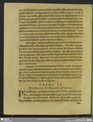 Caput II. Digressio Ad Observationes