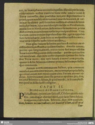 Caput II. Digressio Ad Observationes