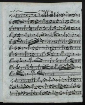 [Notenblatt] Tab. XII – Tab. XI