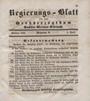 Nr. 8 : 6. April 1839