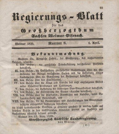 Nr. 8 : 6. April 1839