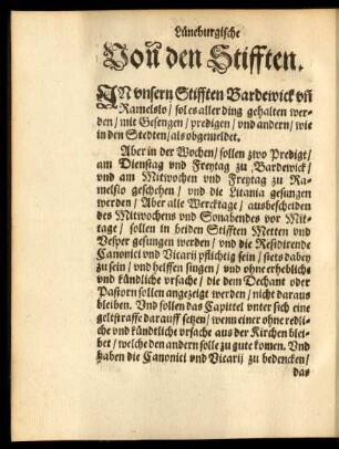 Von den Stifften.