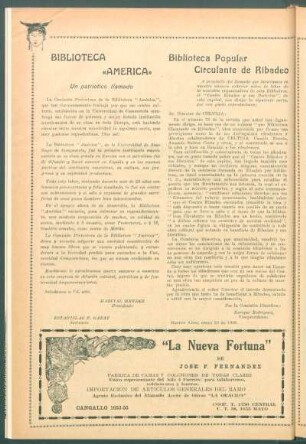 Biblioteca "América" : Un patriótico llamado