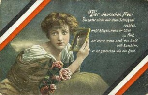 Der deutschen Frau! Du sollst nicht mit dem Schicksal rechten [...]