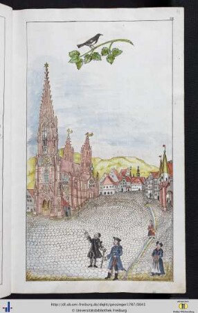 [19r] Ansicht des Münsterplatzes mit Münster