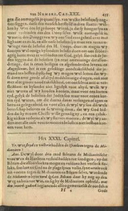 Het XXXI. Capittel