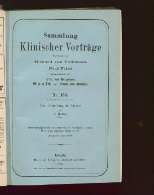 Über Behandlung des Abortus
