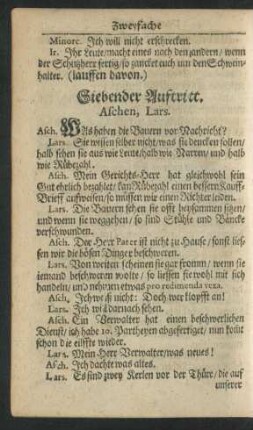 Siebender Auftritt.