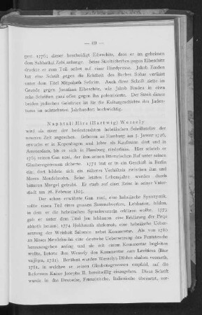 Naphtali Hirz (Hartwig) Wessely