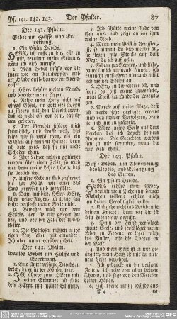 Der 142. Psalm. Davids Gebet um Hülffe und Errettung