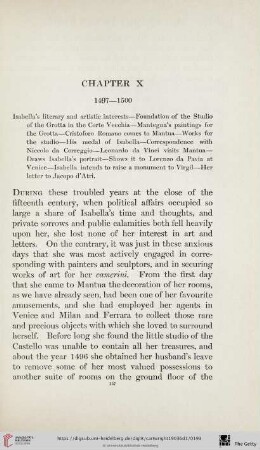 Chapter X: 1497-1500