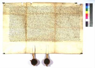 Graf Johann von Hohenlohe verschreibt seiner Gemahlin Elisabeth ein Heiratsgut; Siegel des Grafen.