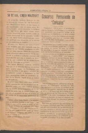 Concurso permanente de "Caricatos"