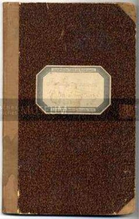 Buch mit handschriftlichen Aufzeichnungen eines Matrosen aus dem 1. Weltkrieg