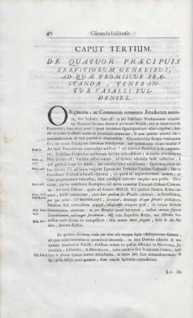 Caput Tertium. De Quatuor Praecipuis Servitiorum Generibus, Ad Quae Promiscue Praestanda, Tenebantur Vasalli Fuldenses.