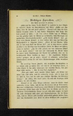Richtiges Sprechen