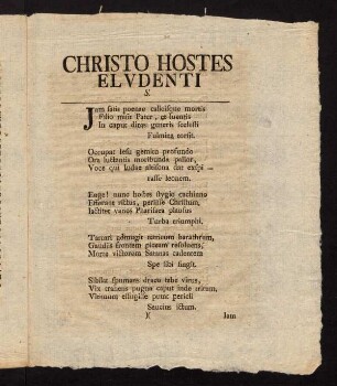 Christo Hostes Elvdenti.