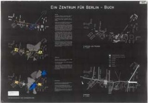 Städtebaulicher Entwurf für den Ausbau des Ortszentrums Berlin-Buch Schinkelwettbewerb 1999: Schematische Lagepläne 1:2000, 1:1000, Erläuterungen