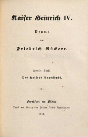 Kaiser Heinrich IV. : Drama, 2. Des Kaisers Begräbniß
