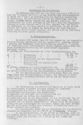 VI. Bauverwaltung