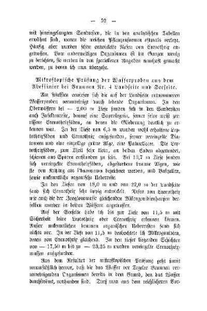 Mikroskopische Prüfung der Wasserproben aus dem Abessinier bei Brunnen Nr. 4 Landseite und Seeseite