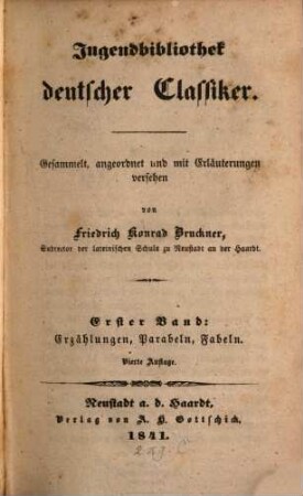 Jugendbibliothek Deutscher Classiker, 1