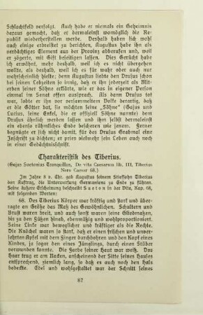 Charakteristik des Tiberius
