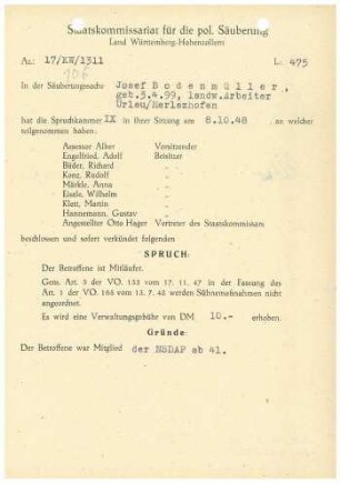 Bodenmüller, Josef