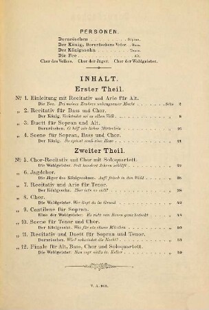 Dornröschen : für Soli, Chor u. Orchester ; op. 8