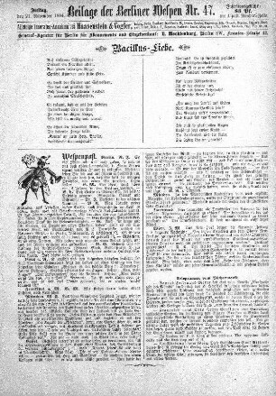 Beilage der Berliner Wespen Nr. 47