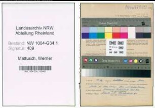 Entnazifizierung Werner Mattusch , geb. 19.08.1917 (Arzt)
