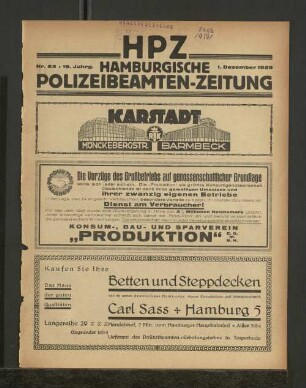 Nr. 23 * 19. Jahrg. 1. Dezember 1929