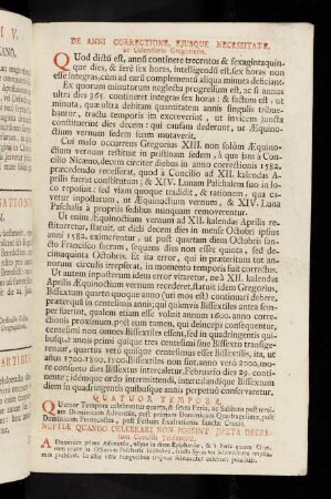 3r-4r, De Anni Correctione, Ejusque Necessitate, ac Calendario Gregoriano.