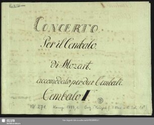 Concertos - Mus.3972-O-5 : Arr; cemb (2); KV 271