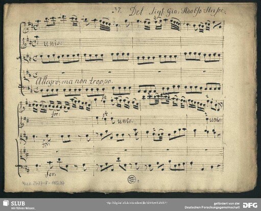 Arminio. Excerpts - Mus.2477-F-110,37 : S, strings, bc