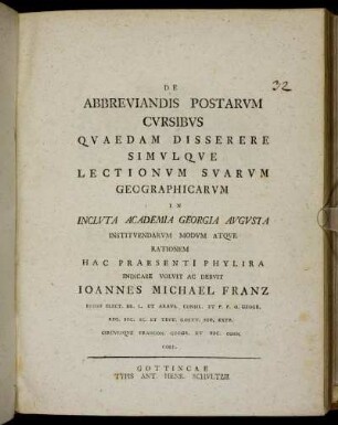 De Abbreviandis Postarum Cursibus