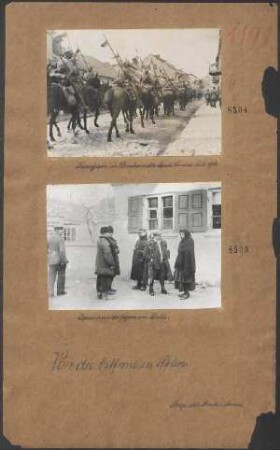 Kuraßiere im Durchmarsch durch Lowicz