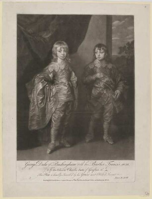 Gruppenbildnis von George, Duke of Buckingham und sein Bruder Francis
