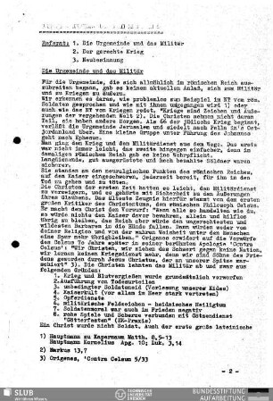 Kirche, Krieg und Friedensdienst